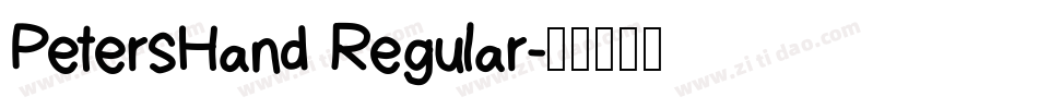PetersHand Regular字体转换